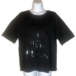 Old Navy Black Is The New Black S/S Shirt Top Goth Punk Emo Grunge Alternative M